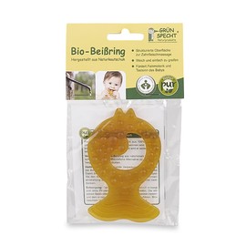GRÜNSPECHT Bio-Beißring aus Naturkautschuk für zahnende Babys, massiert Zahnfleisch, BPA frei, weich, fördert Feinmotorik, Fisch (522-00)