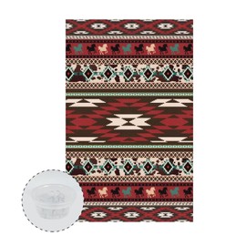 NETILGEN Red Aztec Navajo Headrest Cover for Recliner Chair Sofa Head Rest Slipcovers Non Slip Couch Furniture Protectors for Home Decor Set of 2