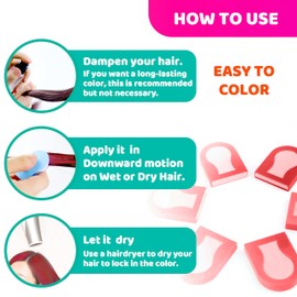 Hair Chalk for Kids hair color kids makeup sets for girls 5-8 Kids' washable hair chalk - temporary hair color that can be washed off after application（Red）