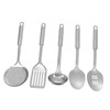 COLLBATH 5-Piece Stainless Steel Kitchen Utensil Set Wok Spoon Serving