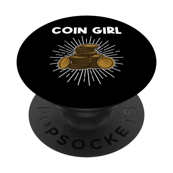 Funny Coin Collecting Art Girls Kids Numismatist Coin Lovers PopSockets