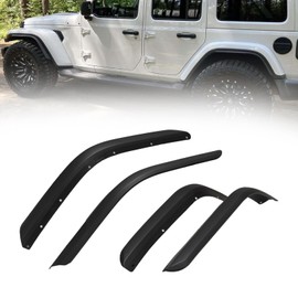 FieryRed Fenders Front & Rear Fenders Compatible with 2018-2024 Wrangler JL & JLU Lower Wheel Eyebrow, Off-Road Wheel Flares Liner Set 4 PCS (Not Fit High Clearance Fender Flares,Not fit 4xe)