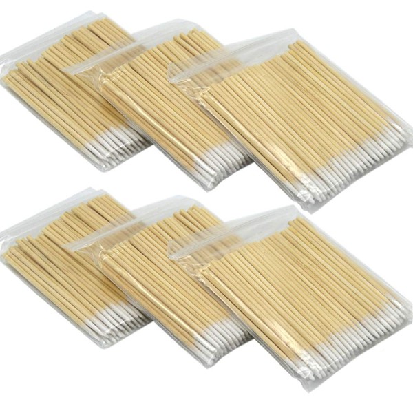 600Pcs Microblading Cotton Swab Short Wood Handle Small Pointed Tip Head Cotton Swab Eyebrow Tattoo Beauty Makeup Permanent Supplies Cosmetic Applicator Sticks
