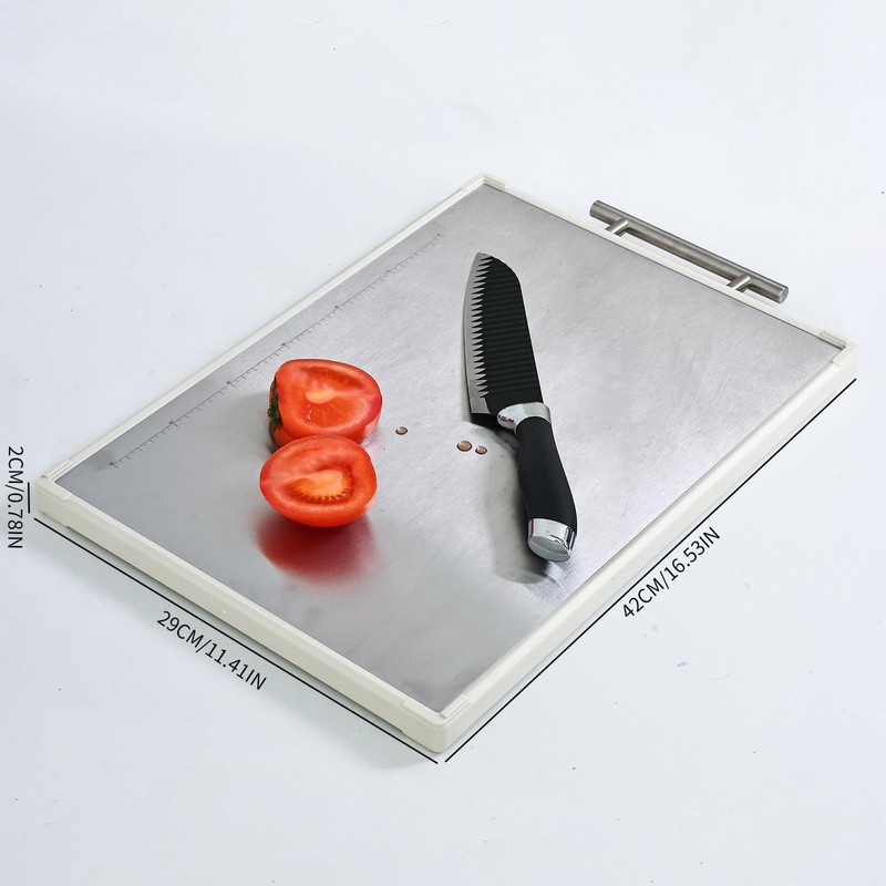 Rashid & Sid Rashid & Sid Stainless Steel cutting board,