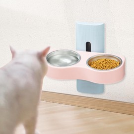 Removable Dog Bowls,Removable Double Feeding Bowls | Multipurpose Pet Feeding Bowls, Cat Water Bowls for Neck Protection