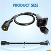 Nilight - 50050R 7-Way Trailer Plug Socket Extension Cable 3FT