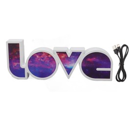 Love Letter Light LED USB and Battery Power Supply White Light Love Sign Decorations Light for Birthday Festival Milky Way