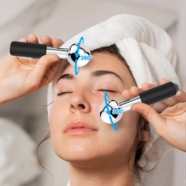 CGBE Facial Ice Globes, Pack of 2 Stainless Steel Face Rollers, Cooling for Face, Neck & Eyes, Ice Balls for Face Massage, Reduce Swelling and Dark Circles, Improve Blood Circulation