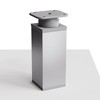 MFV1-AL Furniture Feet, Colour: Aluminium, Square Profile: 40 mm x