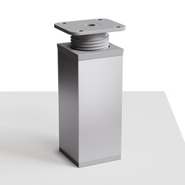 MFV1-AL Furniture Feet, Colour: Aluminium, Square Profile: 40 mm x 40 mm