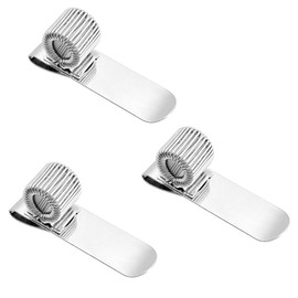 Cretty-Meet 3 PCS Metal Pen Holder Adjustable Single Spring Loop Pen Holder with Pocket Clip for Notebook and Clipboard