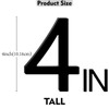 4 Inch Self Adhesive House Numbers, Black Acrylic House Address