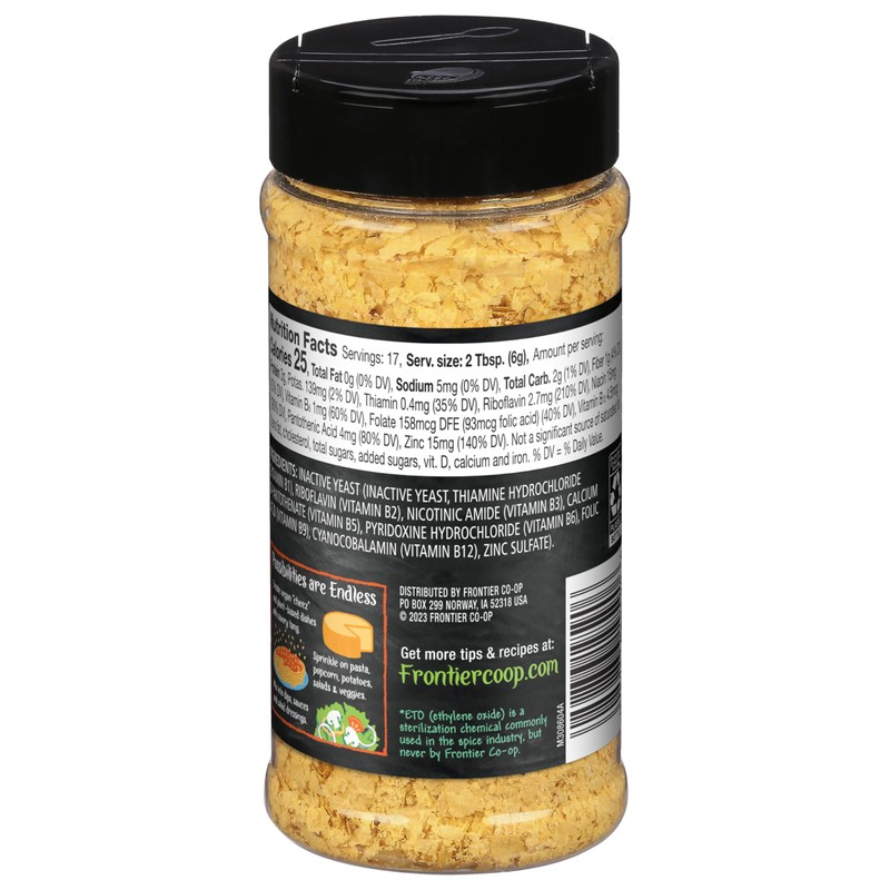Frontier Co-op Premium Nutritional Yeast Flakes, 3.6 oz. - Vegan,