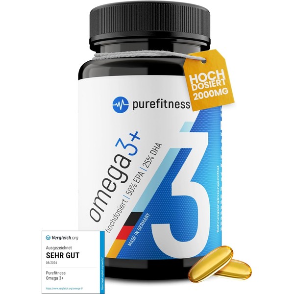 Omega 3+ High Dose 2000 mg Fish Oil Capsules -