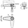 HALDER 24100.0102 Rotary Latch, Black, d1 = M6