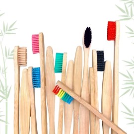 Cepillo Dientes Bambú Biodegradable Suave Universo en Linea Colores Surtidos