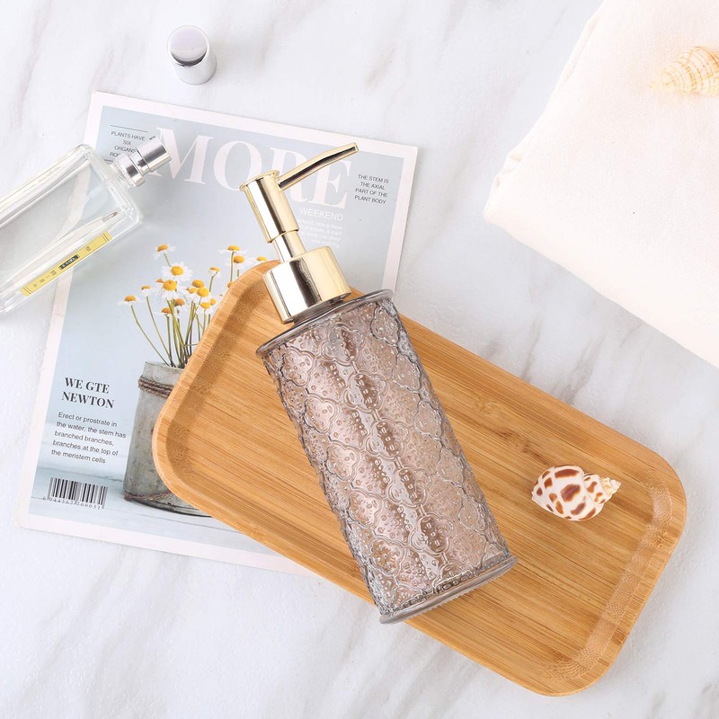 YunNasi Soap Dispenser with Pump, Refillable Liquid Hand Soap Dish