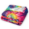HGOD DESIGNS Tie Dye Throw Blanket Colorful Psychedelic Rainbow Soft