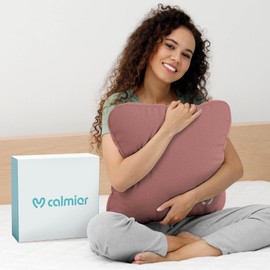 Calmier Weighted Pillow (12 lb) – Glass Bead Sensory Pillows for Relaxation & Focus – Soft, Weighted Pillows for Adults & Kids – Ultra-Plush Machine Washable Cuddle Pillow