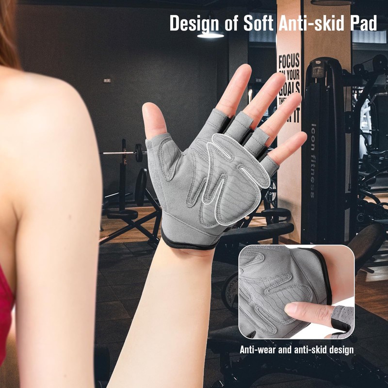 LEFAFA Gym Gloves, Breathable Workout Gloves for Men and Women,