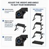 Adjustable Aluminum Laptop Stand for Bed & Sofa with Mouse