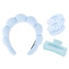 Wecoe Spa Headband And Wristband Set Skincare Headband For Washing
