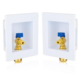 1-PACK GUOFIS Ice Maker Outlet Box,1/2"Push-fit Inlet x 1/4"OD Compression Outlet,Icemaker Box with 1/4-Turn Ball Valve