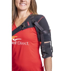 Ottobock Shoulder Stabilizer Orthosis L3670 Arm Brace for Stroke, Hemiparesis, Subluxation, Rehabilitation Left or Shoulder Stabilier Black Red L - Left