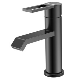 Hurran Bathroom Washbasin Tap, Matte Black, Washbasin Taps, Bathroom, Stainless Steel Single Lever Mixer Tap for Bathroom, Modern Bathroom Sink Tap for Toilet, RV Sink