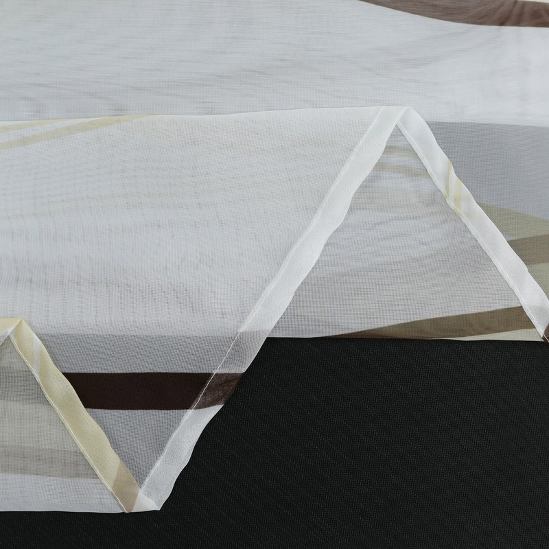 HongYa Tunnelzug Scheibengardine transparenter Voile Kurzgardine für Kleinfenster H/B 100/100