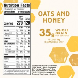 Cascadian Farm Organic Oats and Honey Granola, Resealable Pouch, 22 oz
