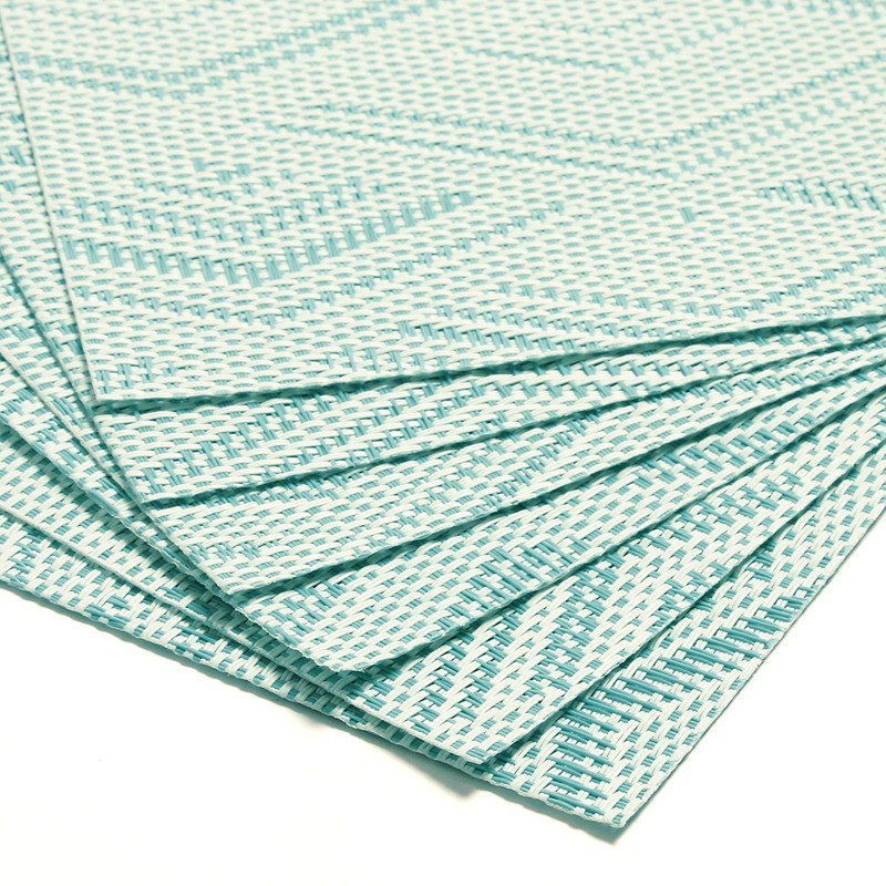 Marstree Washable Placemats for Woven Vinyl Kitchen Table Mats Heat-Resistant