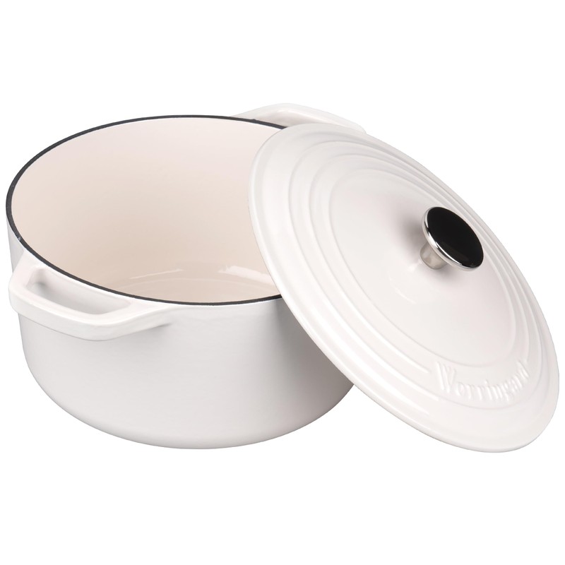 VORRINGARD Enameled Cast Iron Dutch Oven Pot with Lid, for