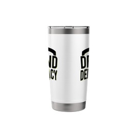 Defend Democracy Shield Bold Minimalist Design Stainless Steel Insulated Tumbler