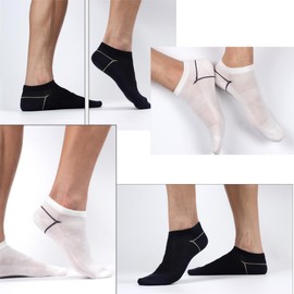 LUVEEVA Men’s Bamboo No Show Socks – Low Cut Invisible Summer Socks Soft Breathable Non-Slip Fit for Everyday Wear