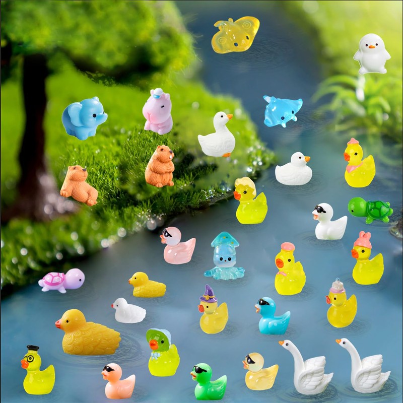 U-Zimikee 200 Pcs Mini Resin Animals - Miniature Animal Figurines