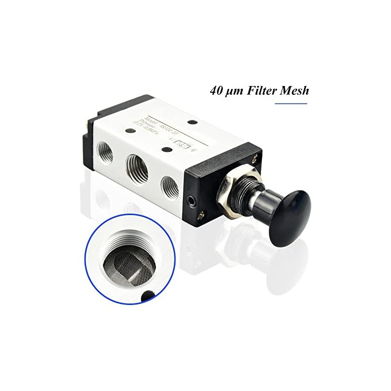 ERGAOBOY 3/8" BSP 5 Way Pneumatic Solenoid Valve with 2