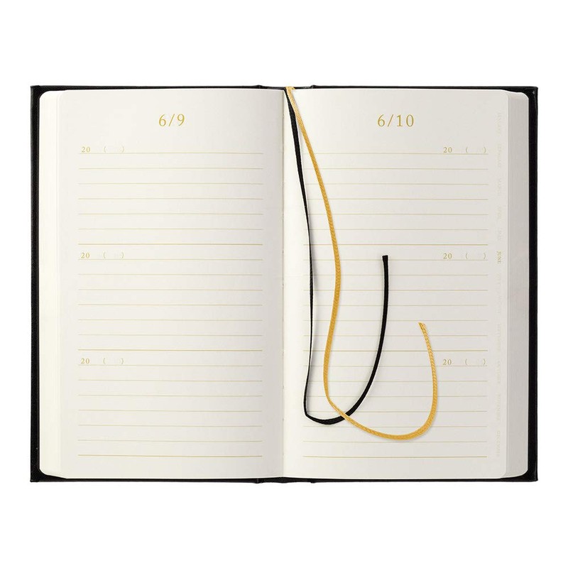 Midori 12889006 Diary, 3 Year Consecutive Recycled Leather, Black