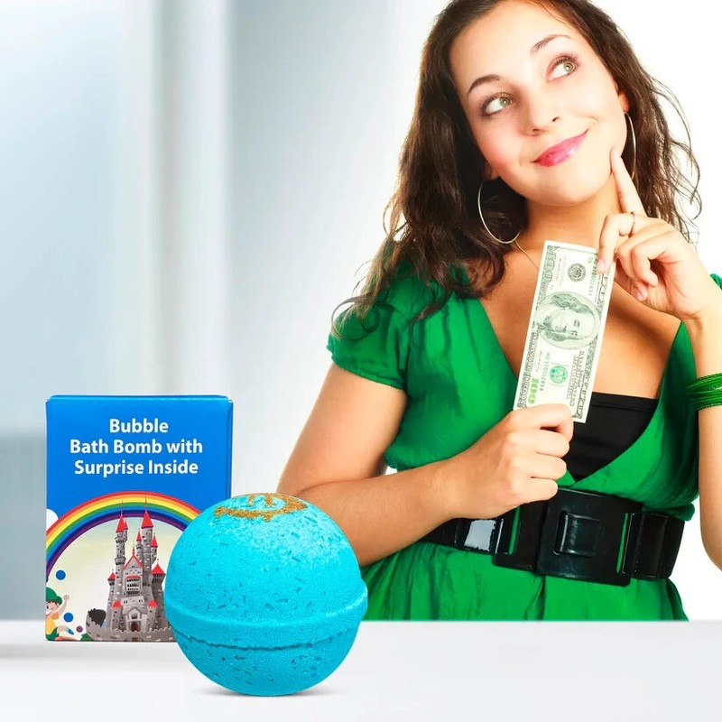 Relaxcation 1 Cash Money Bath bomb Random Bill Inside handmade
