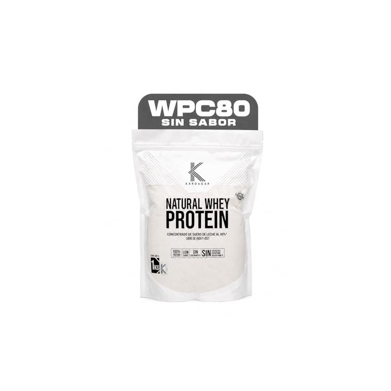 Whey Protein Natural Concentrado WPC80 Proteina Sin Sabor en Polvo