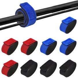 Fishing Rod Belt, Rod Belt, Fishing, Protective Belt, Velcro Band, 9 Pieces, 3 Colors, Drop Prevention, Fishing Rod Storage, Fixing, Durable, Elasticity, Fishing Tackle Set Accessories