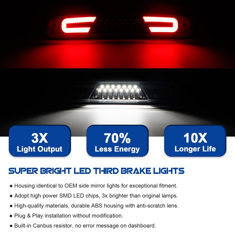 LED 3rd Third Brake Light Compatible with F250 F350 F450
