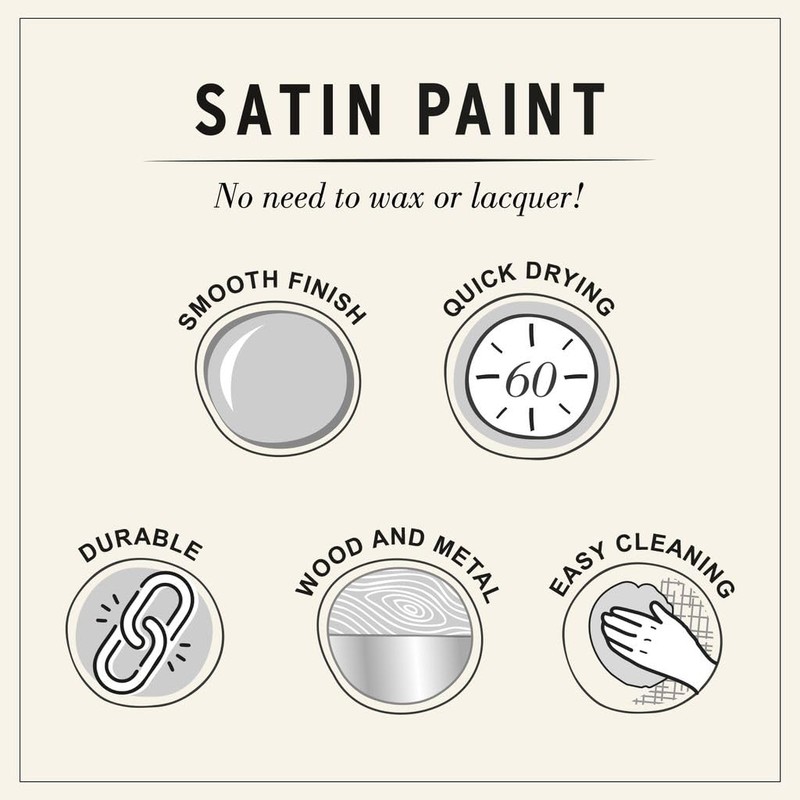 Annie Sloan Satin Paint (Chicago Grey, 25 Fl Oz/750 mL).