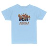 Fall Tractor Aurora Toddler Kids T-Shirt 4T Light Blue