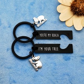 Couple Keyring Gift for Koala Lovers You’re My Koala I’m Your Tree Keychain Set Valentine Day Keyring Gifts Funny Koala Gift for Boyfriend Girlfriend Husband Wife Christmas Birthday Gift for Him Her