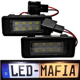 LED license plate lighting module, E-mark, plug & play, xenon optics 1x
