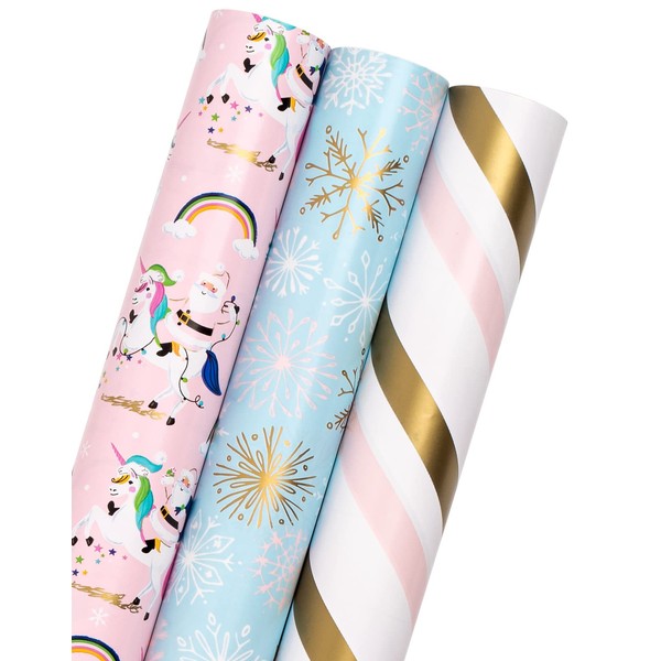 MAYPLUSS Christmas Wrapping Paper Roll - Mini Roll - 17