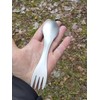 Spork Silver Titanium Outdoor Spork Cutlery Fork Spoon with Nylon
