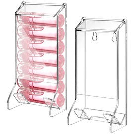 Weysat 2 Pcs Clear Acrylic Lip Balm Dispenser Organizer Holder for Lip Balm Containers Freestanding Counter Display Retail Stand for Lipsticks Glosses