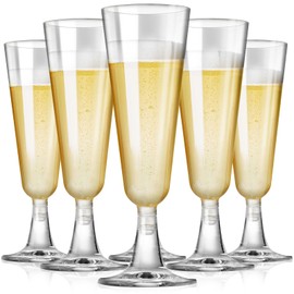 SUREHOME SUREHOME Plastic Champagne Flutes Disposable Champagne Glasses 20 Pack 5.5 Oz Clear Plastic Mimosa Glasses Acrylic Wedding Toasting Cups for Baby Shower Birthday Party Supplies Bar Cocktail Cups